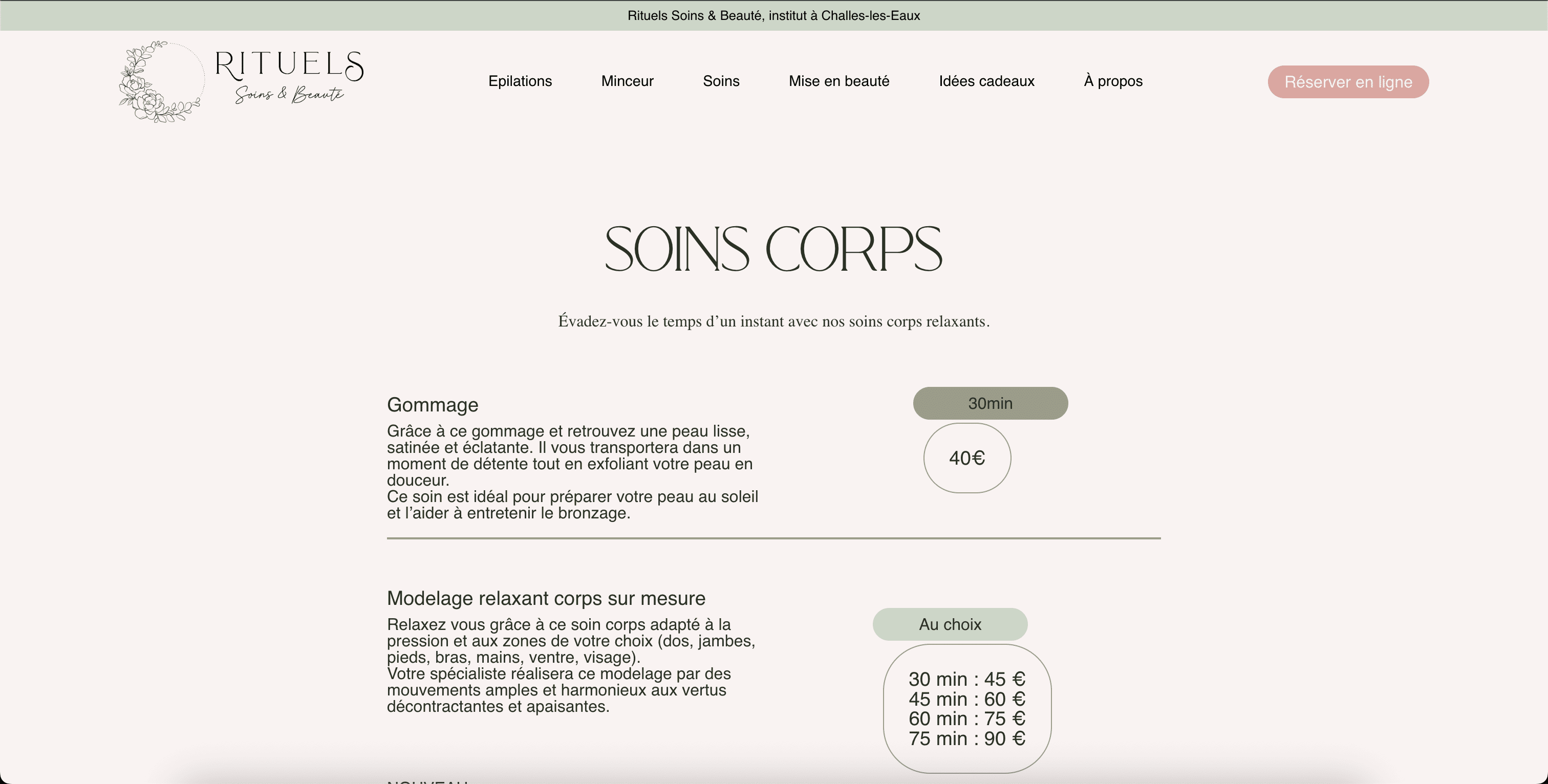Rituels Soins & Beauté