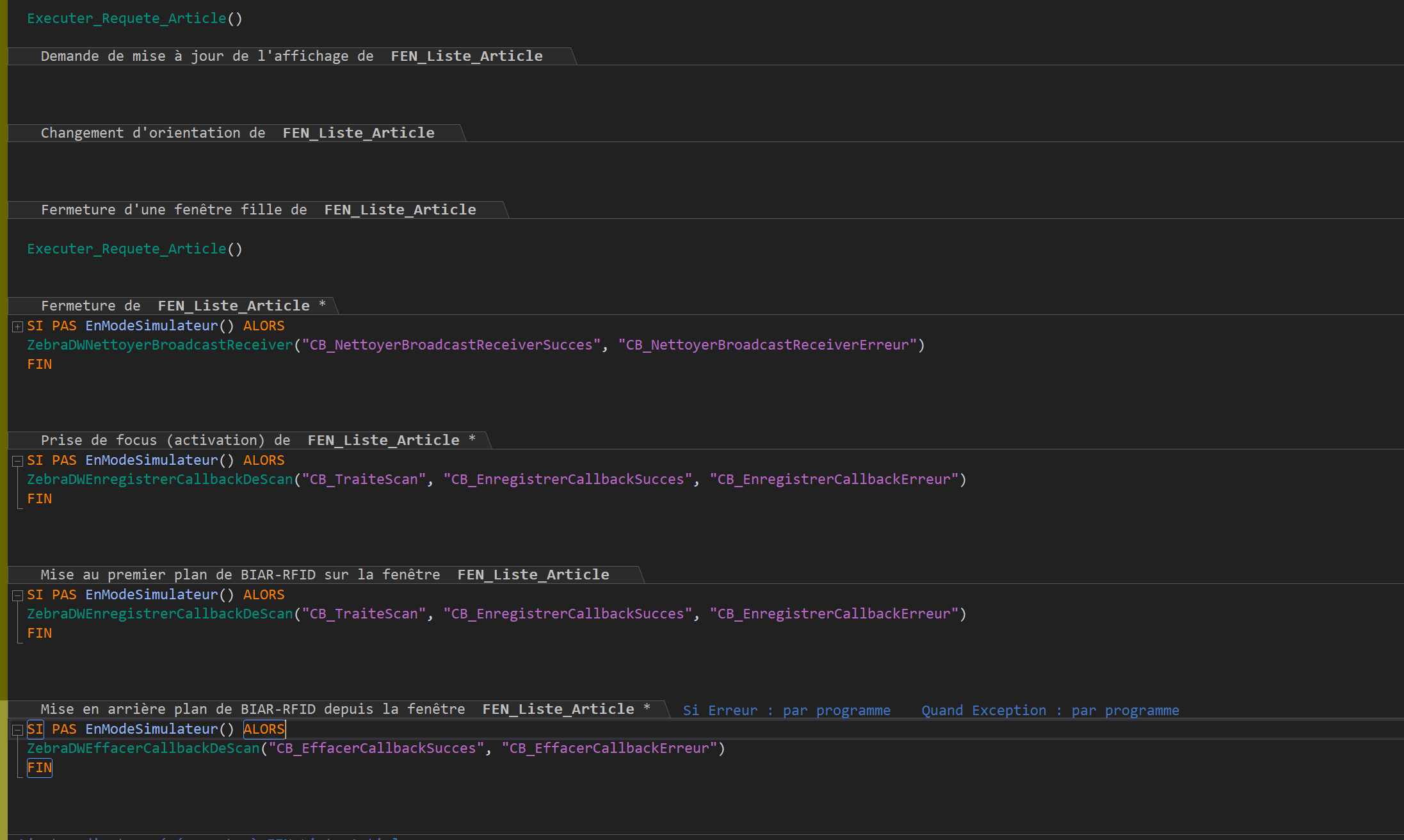 Application de gestion de stock