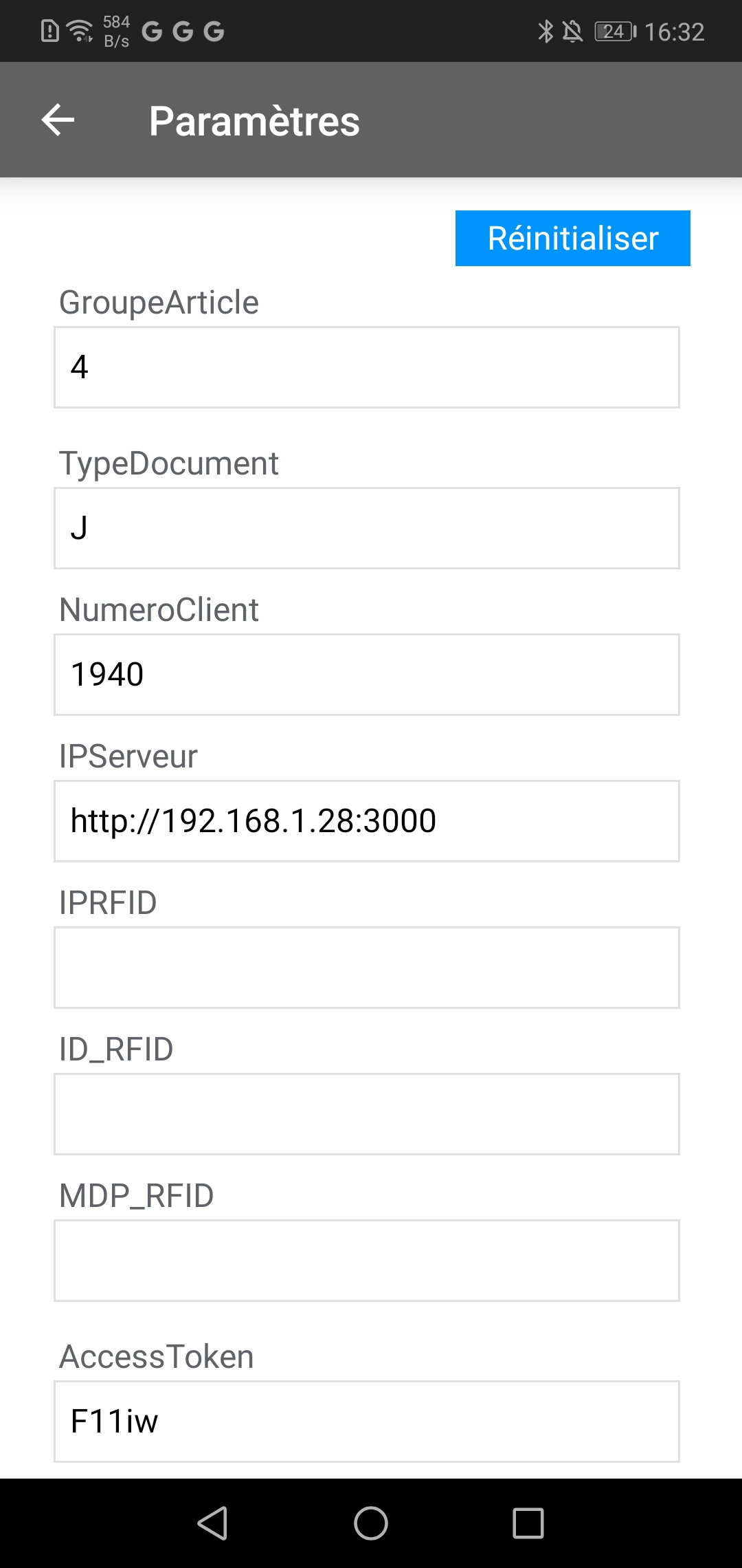 Application de gestion de stock