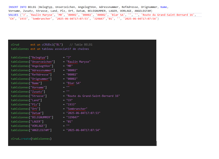 API - Framework CRUD SelectLine