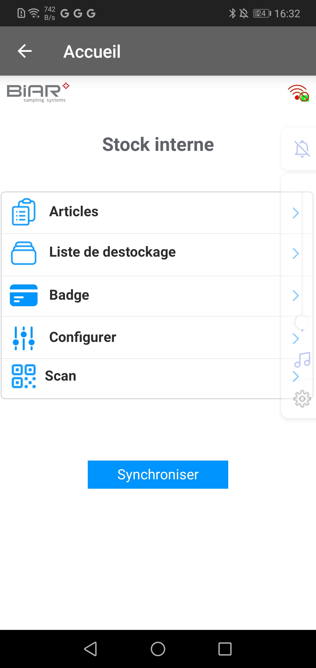 Application de gestion de stock