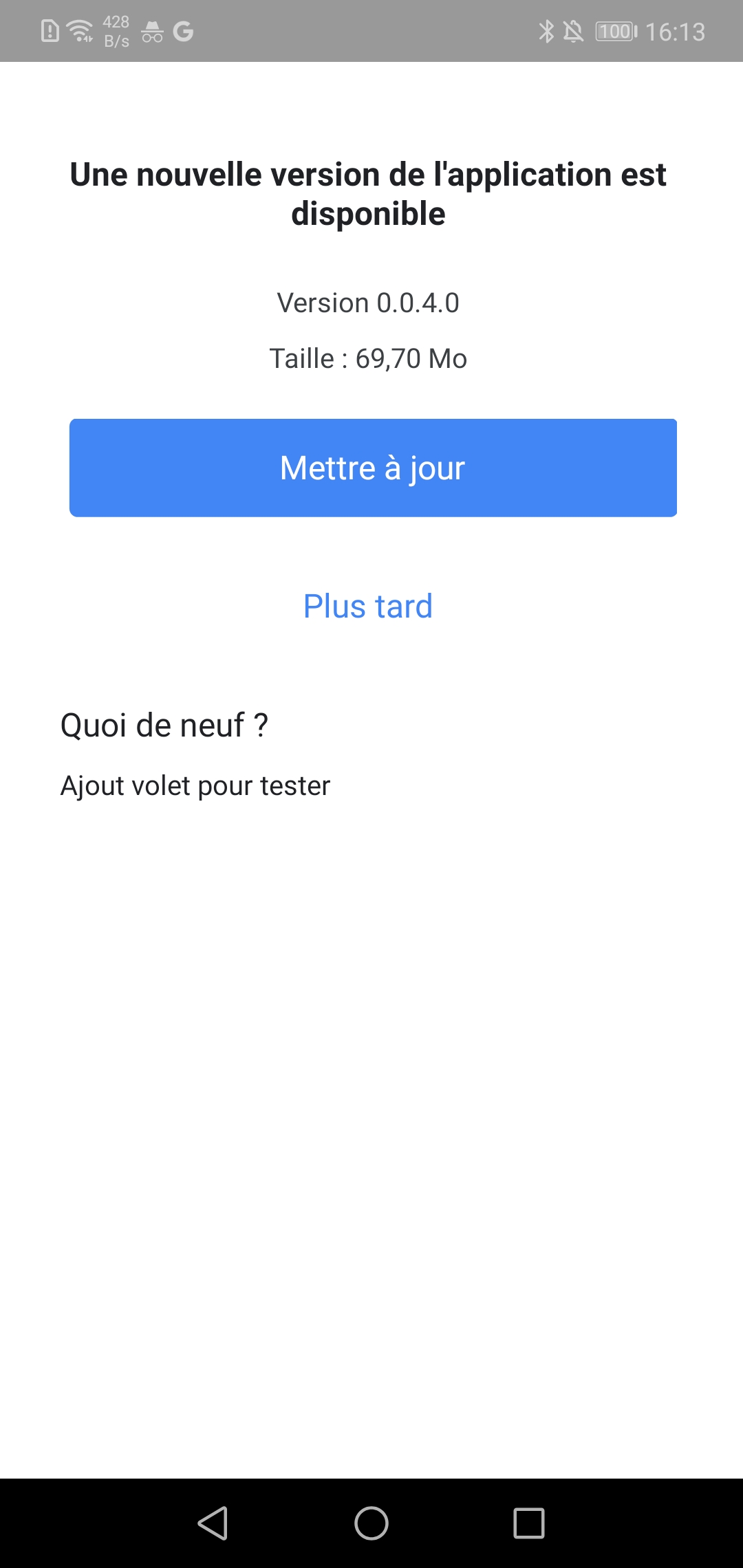 Application de gestion de stock