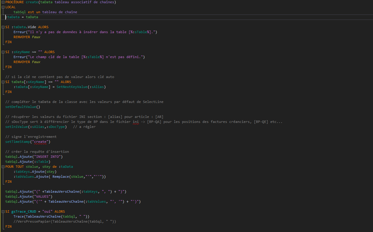 API - Framework CRUD SelectLine